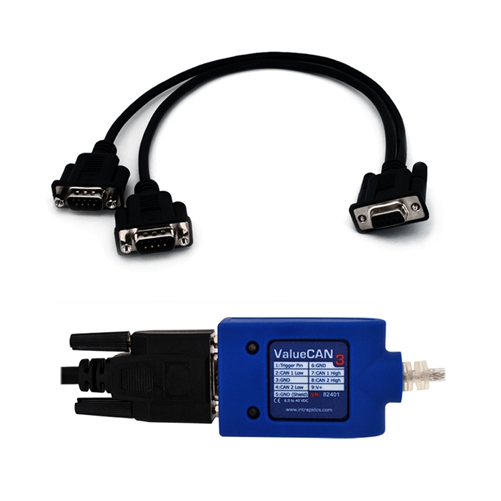 OBSOLETE -- ValueCAN3 & DB-9 2x Y-Splitter Cable Kit
